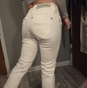Rock Revival Amy 26 capri. White cropped jeans